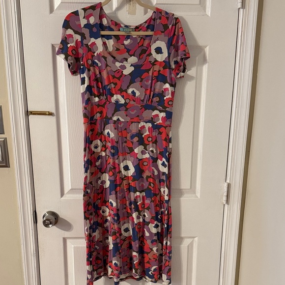 Boden Multicolor Floral Midi Dress - Picture 1 of 5